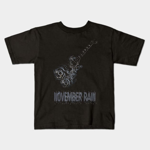 november rain Kids T-Shirt by rotra